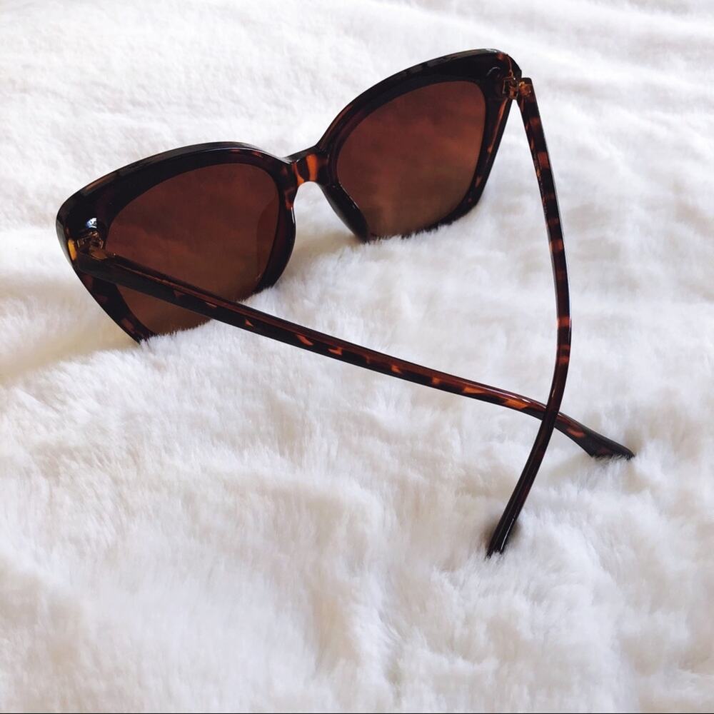 Amelia Tortoise Brown Cat Eye Full Rim Sunglasses - Picture 8 of 9